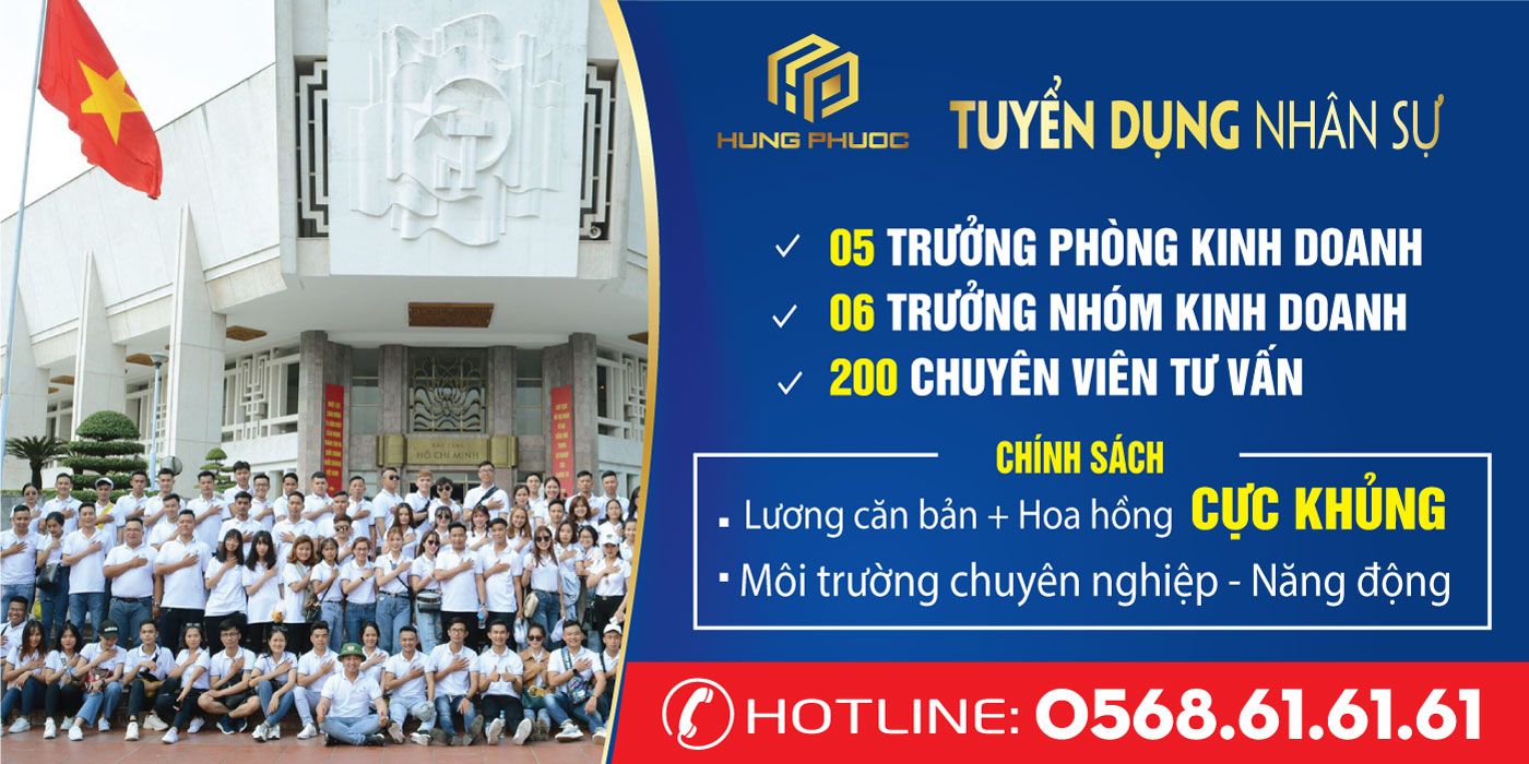 Công ty Cổ phần Đầu tư và Phát triển Đô thị Hưng Phước thông báo tuyển dụng năm 2020